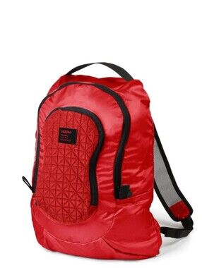 NWT Lexon Peanut Backpack Red Foldable Water Resistant Outdoor Travel Activewear
